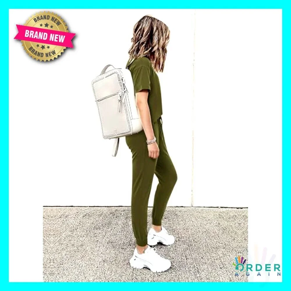 V-Neck Short Sleeve Tops Long Pants Tracksuit Lounge Jogger Set with Pockets